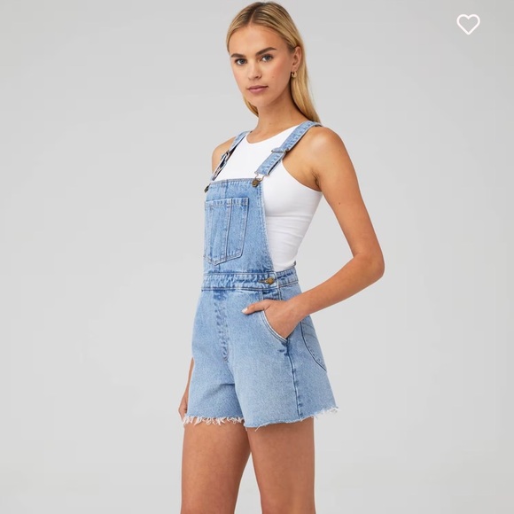 ROLLA'S ORIGINAL SHORT OVERALL mid vintage blue women's small overalls - Picture 12 of 14